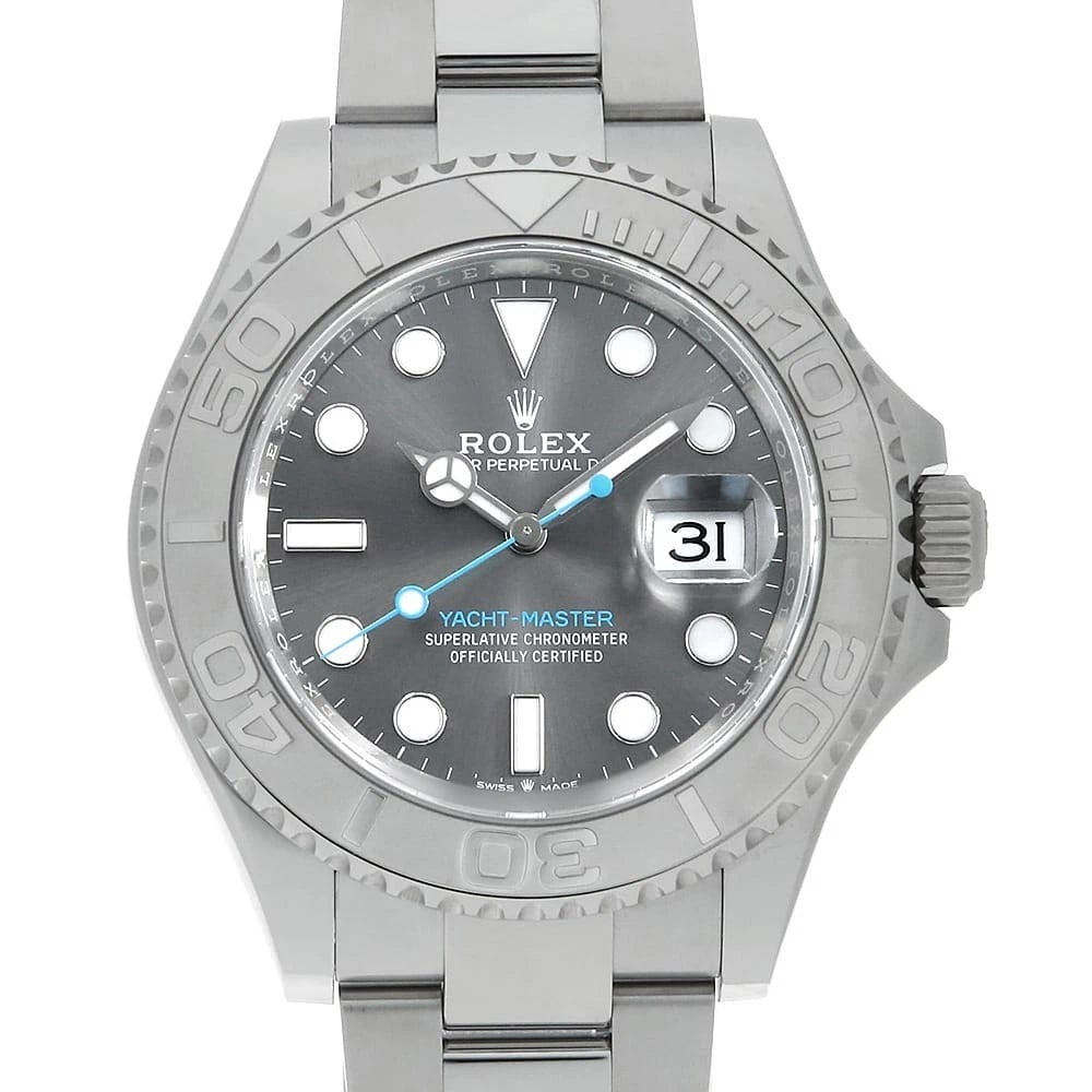 ROLEX YACHT MASTER SLATE WATCH: ROLEX Yacht master slate Watch Brand: ROLEX Type/Style: Wrist watch Material: Case Material Stainless Steel/Platinum Belt Material Stainless Steel Color: Dial Color Slate Size: Case:W40mm
