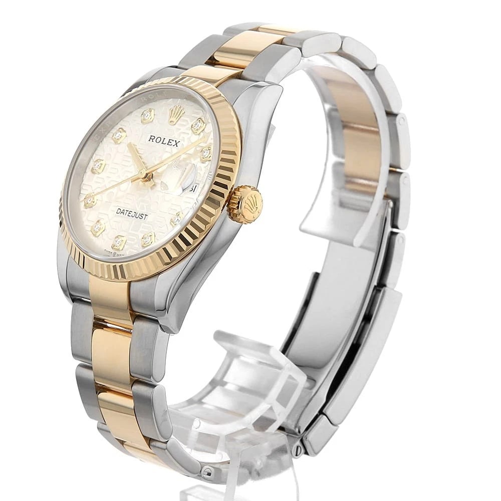ROLEX DATEJUST DIAMOND SILVER WATCH - 2