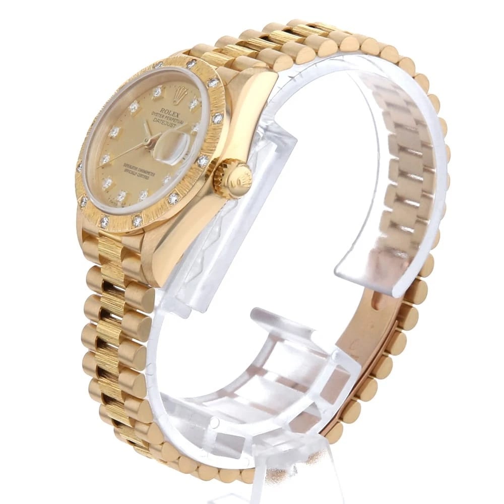 ROLEX DATEJUST BEZEL DIAMOND WATCH - 2