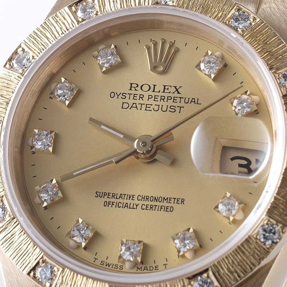 ROLEX DATEJUST BEZEL DIAMOND WATCH - 4