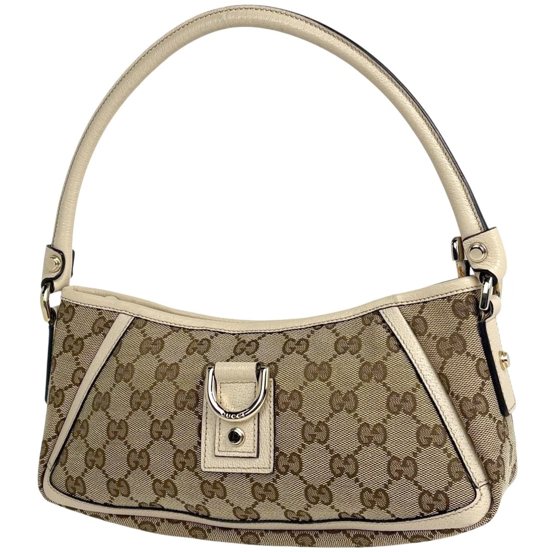 GUCCI GG PATTERN SHOULDER BAG GG CANVAS BEIGE (1 of 4)