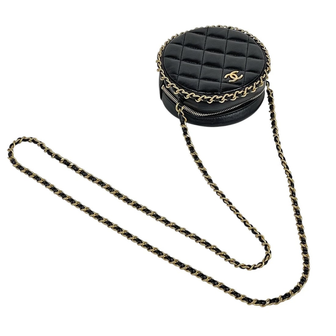 CHANEL (INTERLOCKING) CC LOGO CHAIN SHOULDER BAG - 9