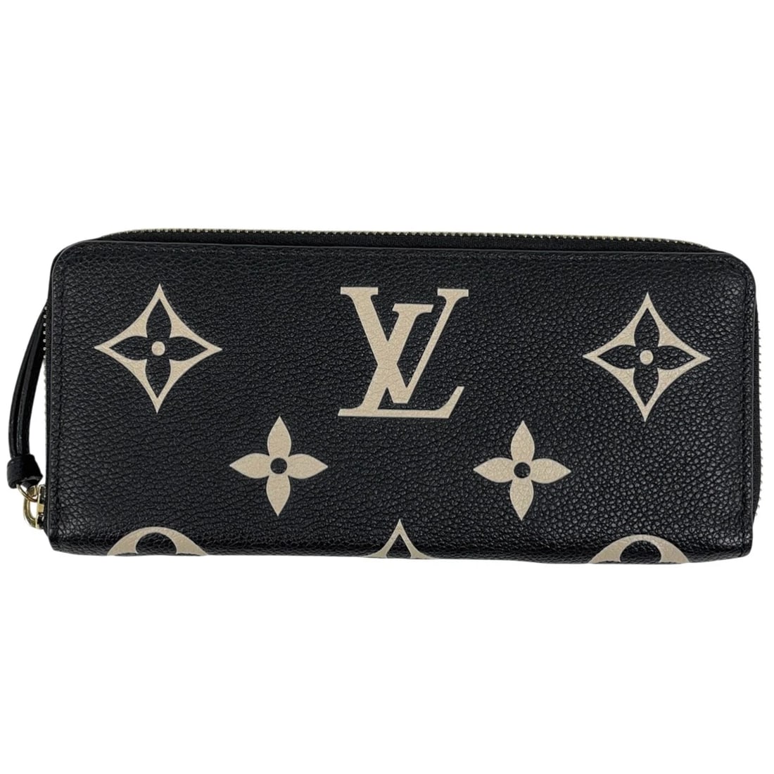 LOUIS VUITTON PORTEFEIULLE CLEMENT ZIP AROUND BICOLOR LONG WALLET: Louis Vuitton Portefeiulle Clement Zip Around Bicolor Long Wallet Brand: Louis Vuitton Type/Style: Long Wallet Material: Monogram Ann Platt Color: Black Beige Size: Width 19.5cm(7.7") Height 9cm(3.5")