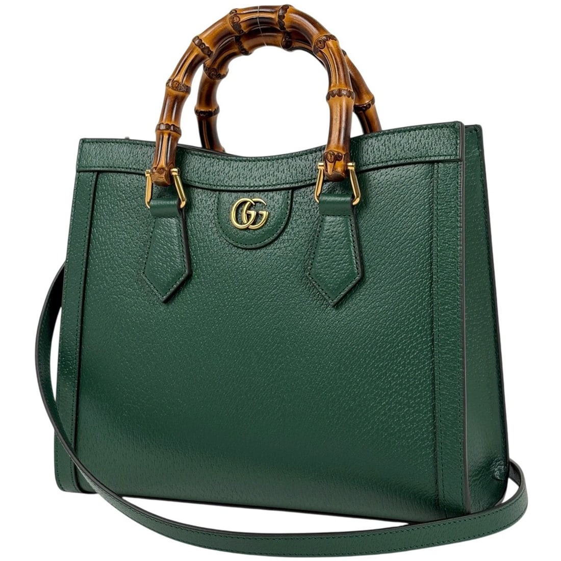 GUCCI DIANA TOTE BAG BAMBOO 2WAY TOTE BAG: GUCCI Diana Tote Bag Bamboo 2WAY Tote Bag Brand: GUCCI Type/Style: Tote Bag Material: leather Color: Green Size: Width 27cm(10.6") Height 23cm(9.1") Depth 10cm(3.9") Accessories: None Acce