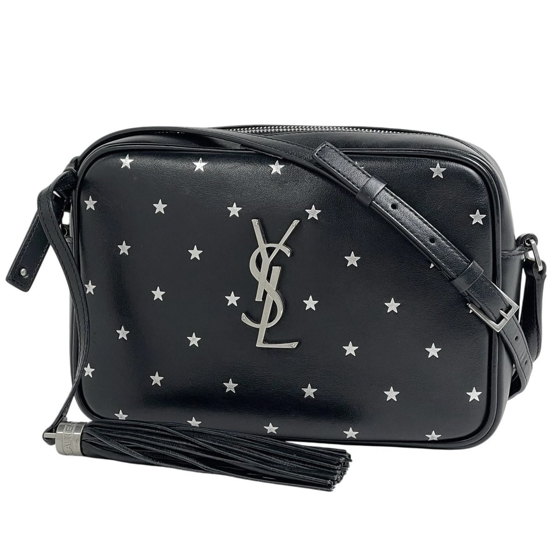 SAINT LAURENT PARIS ROUX CAMERA BAG: SAINT LAURENT PARIS Roux camera bag Brand: SAINT LAURENT PARIS Type/Style: Shoulder Bag Material: leather Color: Black Size: Width 22cm(8.7") Height 15cm(5.9") Depth 5.5cm(2.2") Accessories: None