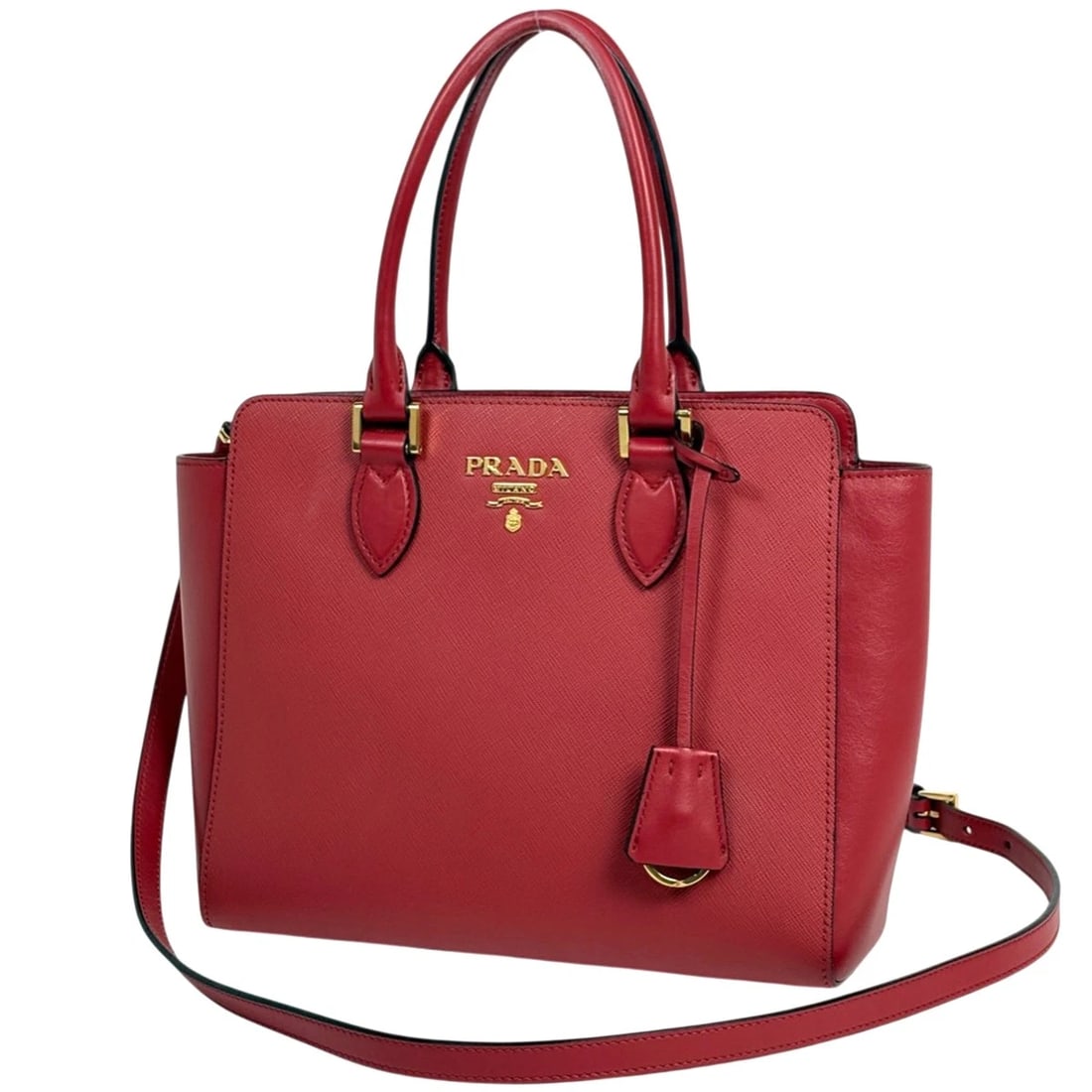 PRADA LOGO HAND BAG 2WAY SHOULDER BAG HAND BAG: PRADA Logo Hand Bag 2WAY Shoulder Bag Hand Bag Brand: PRADA Type/Style: Hand Bag Material: Safiano leather Color: Red Size: Width 26cm(10.2") Height 22cm(8.7") Depth 9cm(3.5") Accessories: None