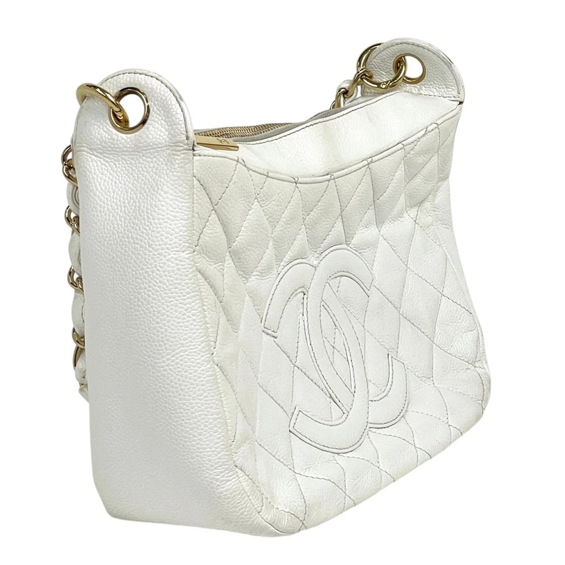 CHANEL (INTERLOCKING) CC LOGO CHAIN SHOULDER BAG - 6