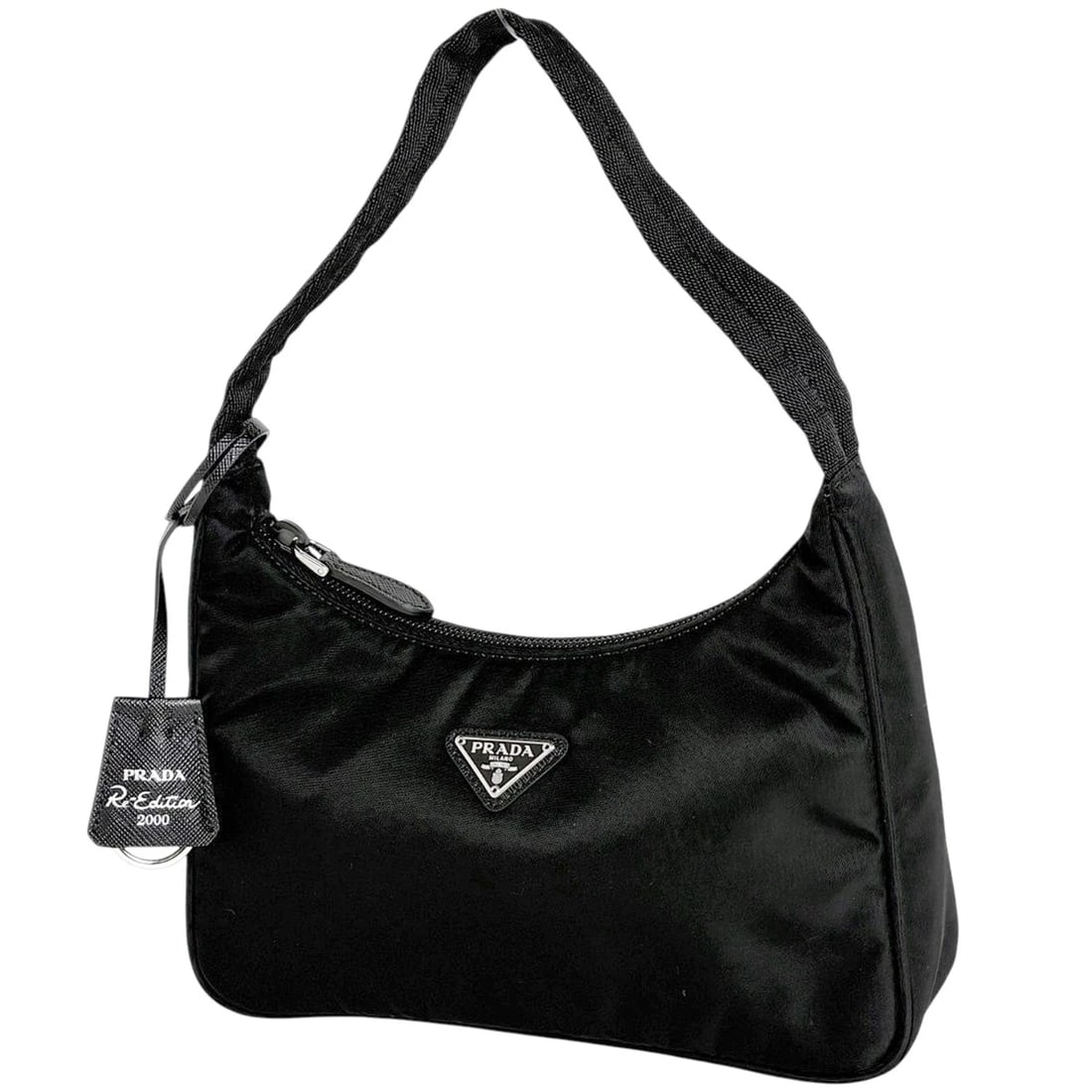 PRADA RE-EDITIONNYLON MINI BAG RINYL RE-EDITION WITH LOGO HAND BAG: PRADA Re-EditionNylon mini bag Rinyl Re-Edition with logo Hand Bag Brand: PRADA Type/Style: Hand Bag Material: Nylon Color: Nero (Black) Size: Width 22cm (8.7") Height (median) 12cm (4.7") Depth 6cm (