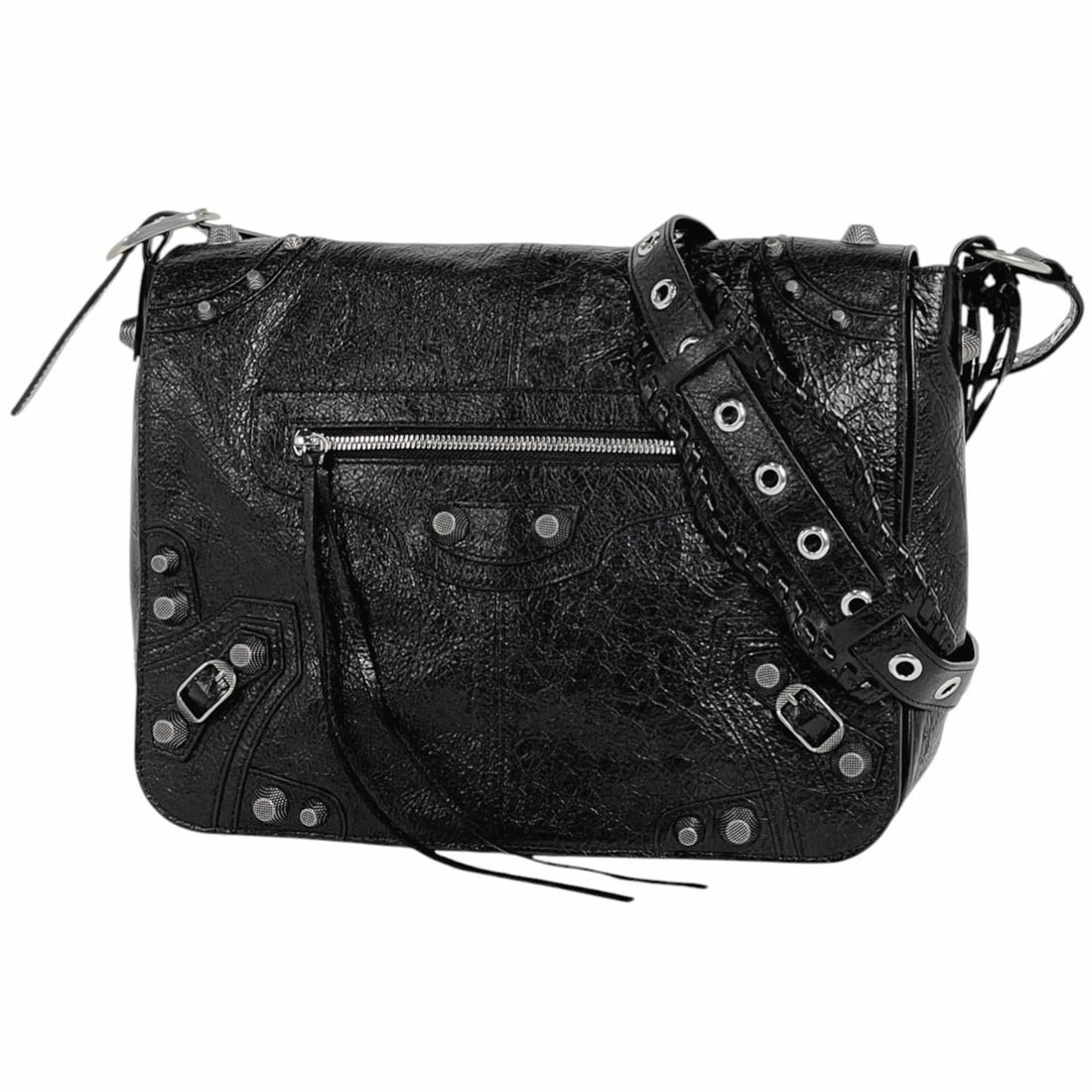 BALENCIAGA LE CAGOULE MEDIUM SHOULDER BAG: BALENCIAGA Le Cagoule Medium Shoulder Bag Brand: BALENCIAGA Type/Style: Shoulder Bag Material: leather Color: Black Size: Width 32cm(12.6") Height 25cm(9.8") Depth 11cm(4.3") Accessories: None