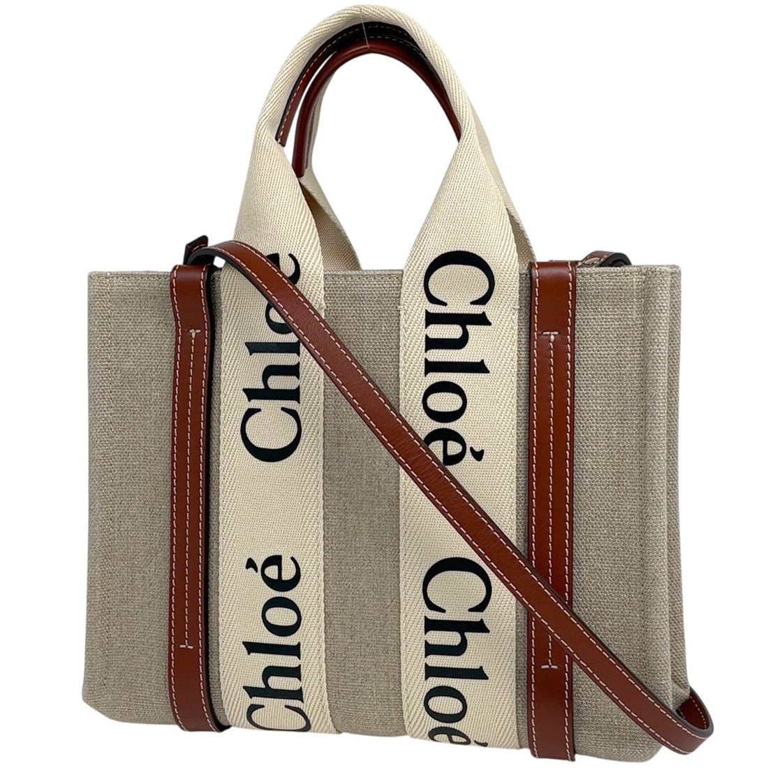 CHLOE WOODY SMALL TOTE BAG 2WAY TOTE BAG (1 of 7)