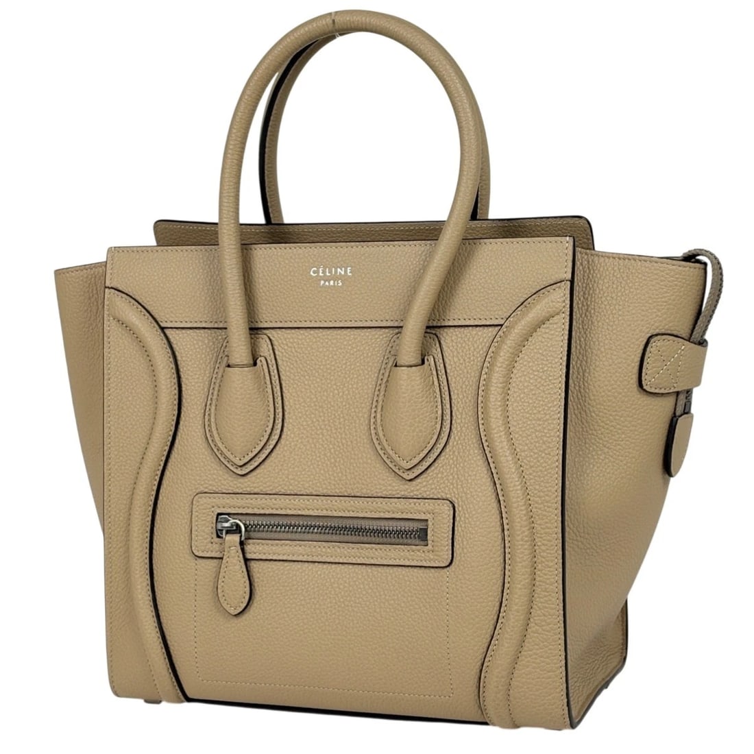CELINE LUGGAGE MICRO SHOPPER TOTE BAG HAND BAG: CELINE Luggage micro shopper Tote Bag Hand Bag Brand: CELINE Type/Style: Hand Bag Material: leather Color: Beige Size: Width 26.5cm(10.4") Height 24.5cm(9.6") Depth 13.5cm(5.3") Accessories: None