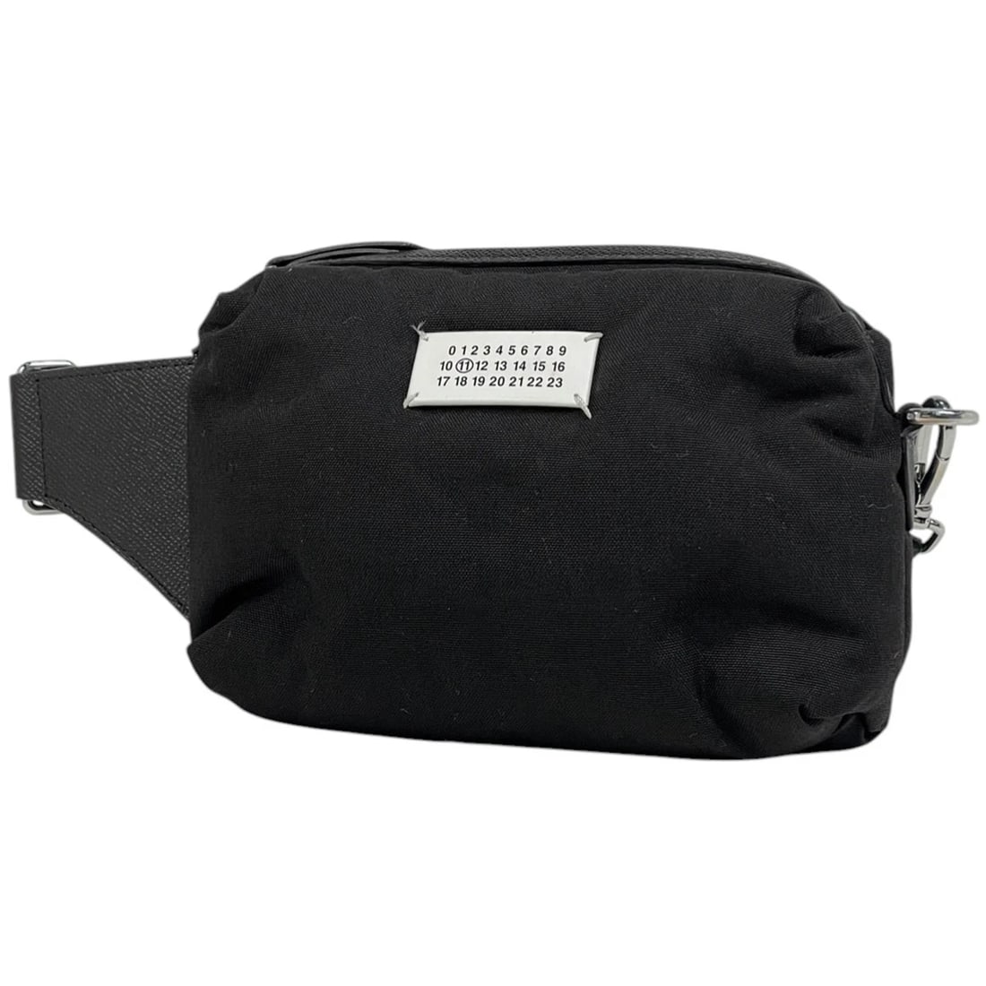 MAISON MARGIELA GLAM SLAM SHOULDER BAG: Maison Margiela Glam Slam Shoulder Bag Brand: Maison Margiela Type/Style: Shoulder Bag Material: canvas ?leather Color: Black Size: Width 20cm(7.9") Height 13cm(5.1") Depth 7cm(2.8") Accessories: