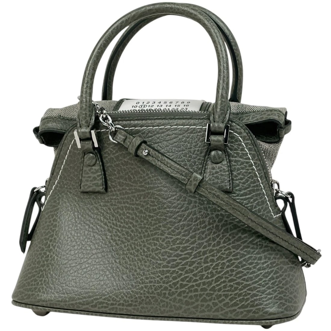 MAISON MARGIELA 5AC MICRO BAG 2WAY HAND BAG: Maison Margiela 5AC Micro Bag 2WAY Hand Bag Brand: Maison Margiela Type/Style: Hand Bag Material: leather Color: Green Size: Width 22cm(8.7") Height 15cm(5.9") Depth 10cm(3.9") Accessories: None
