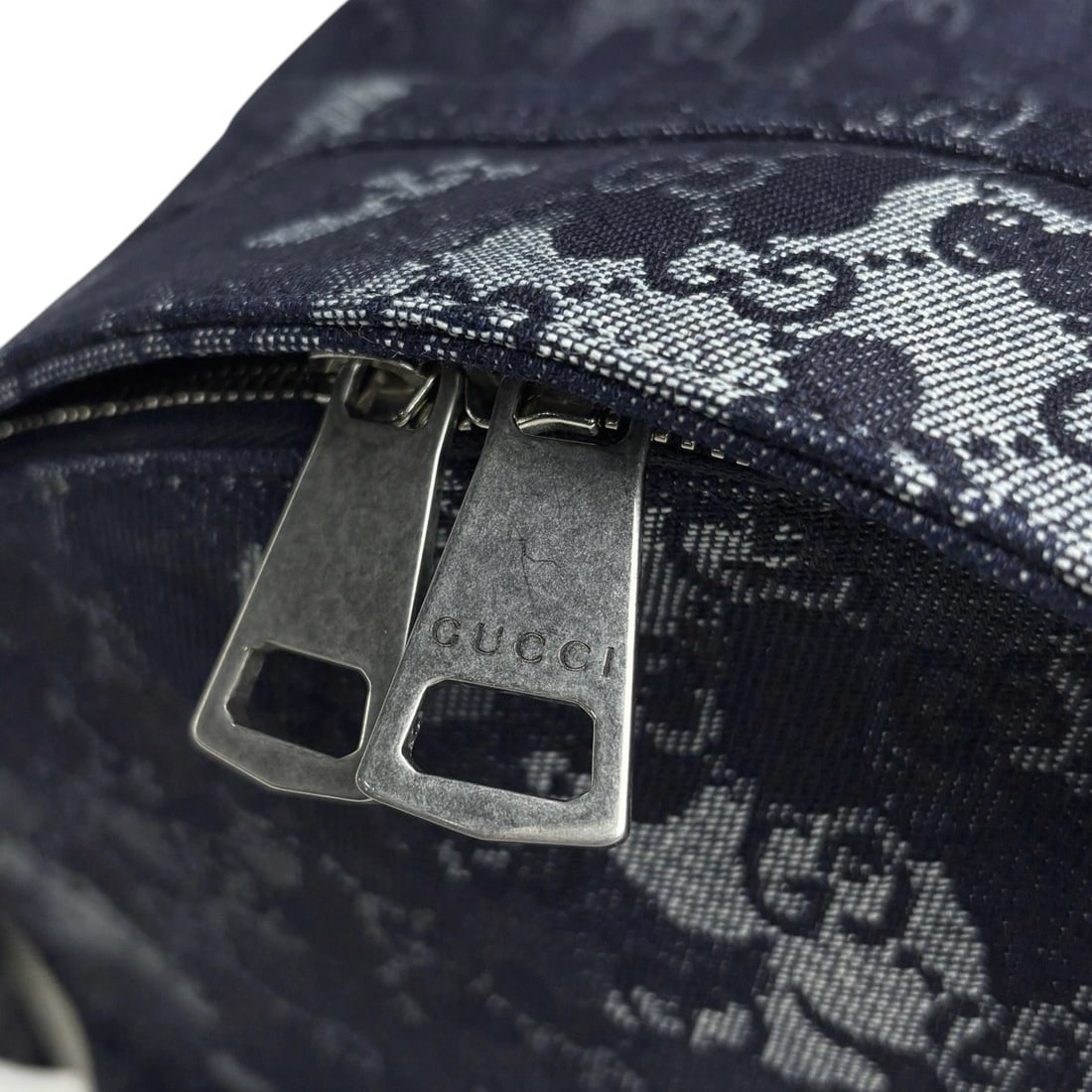 GUCCI GG DENIM LARGE BACKPACK DAY PACK BACKPACK - 9