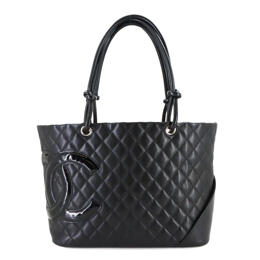 CHANEL CAMBON LINE LARGE TOTE BAG LEATHER ENAMEL (1 of 5)
