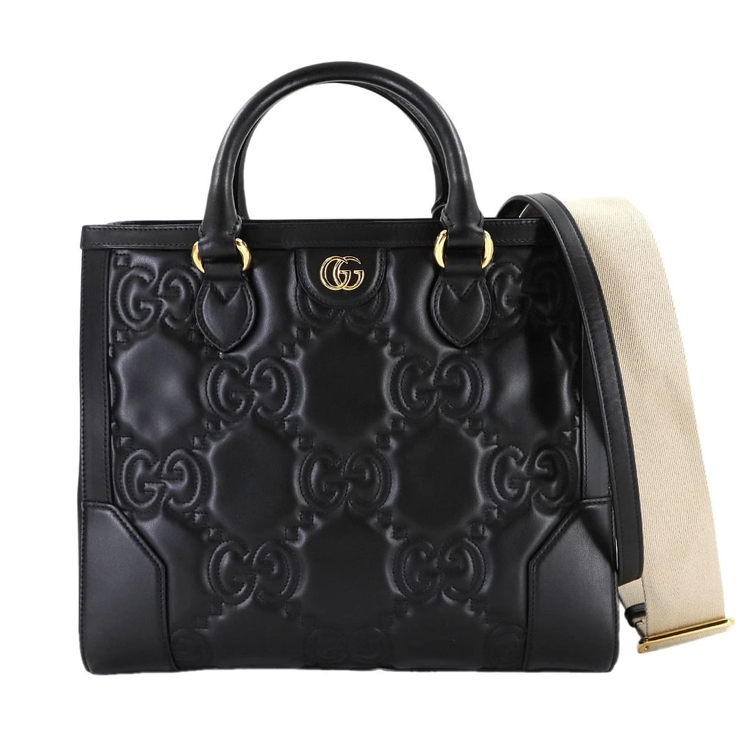 GUCCI GG MATELASSE 2WAY HAND SHOULDER BAG LEATHER: GUCCI GG Matelasse 2way Hand Shoulder Bag Leather Brand: GUCCI Type/Style: Hand Bag / Shoulder bag Material: Leather Color: Black Size: W 12.20 inch, H 10.63 inch, D 5.12 inch Accessories: None