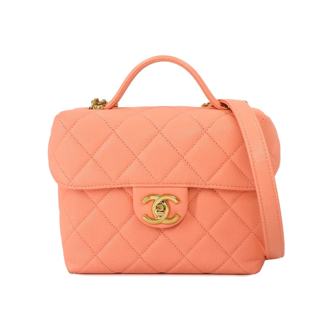 CHANEL MATELASSE HAND SHOULDER BAG LEATHER: CHANEL Matelasse Hand Shoulder Bag Leather Brand: CHANEL Type/Style: Hand Bag / Shoulder Bag Material: Leather Color: Pink Size: W 6.69 inch, H 5.71 inch, D 2.56 inch Accessories: None Acc