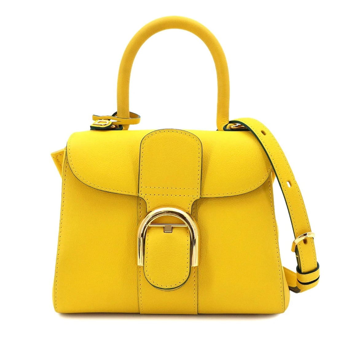 DELVAUX BRILLANT MINI HAND SHOULDER BAG LEATHER: DELVAUX Brillant Mini Hand Shoulder Bag Leather Brand: DELVAUX Type/Style: Hand Bag / Shoulder Bag Material: Leather Color: Yellow Size: W 7.87 inch, H 6.10 inch, D 4.33 inch Accessories: None