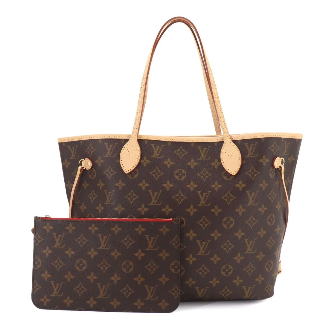 LOUIS VUITTON MONOGRAM NEVERFULL MM TOTE BAG BROWN (1 of 6)