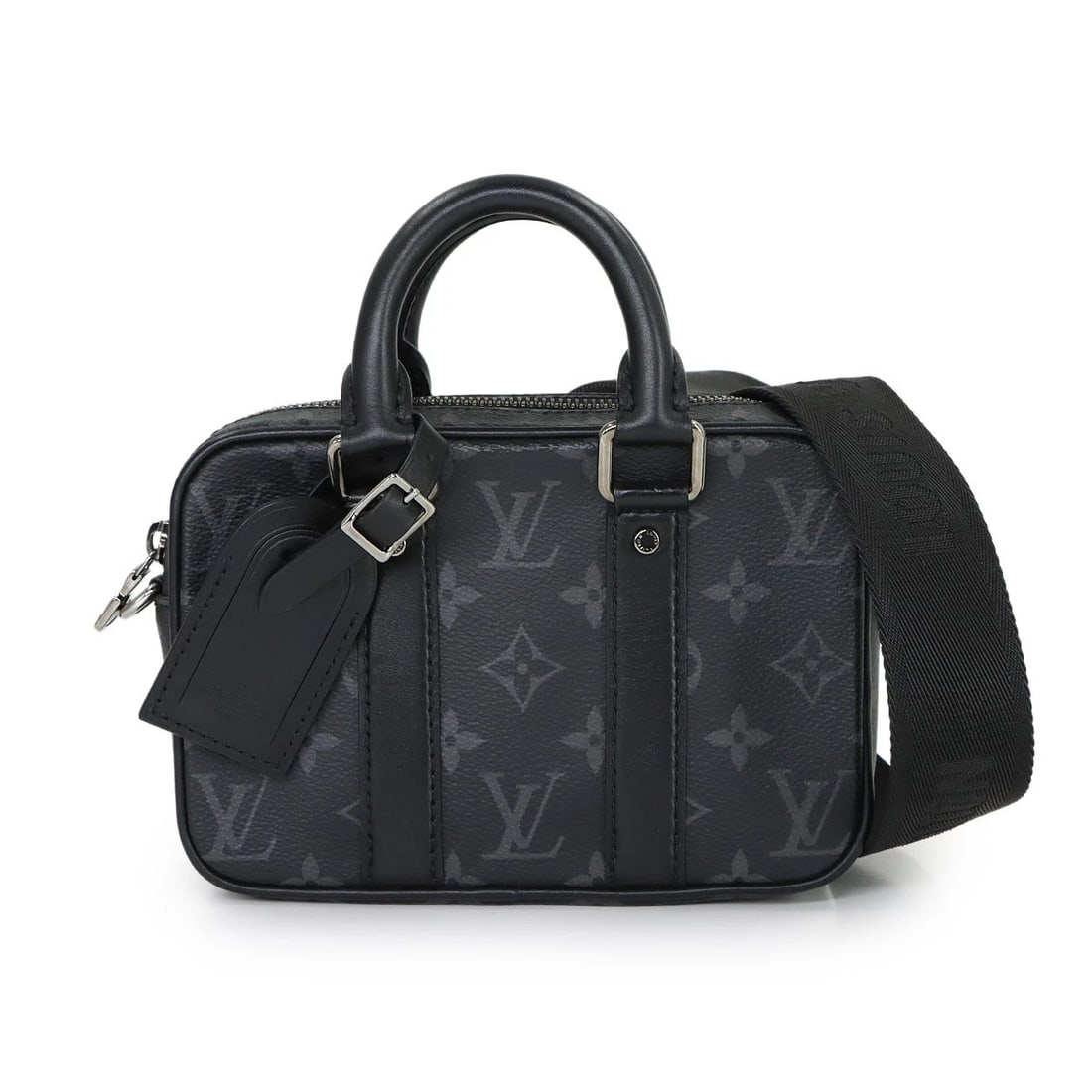 LOUIS VUITTON MONOGRAM ECLIPSE HAND SHOULDER BAG: LOUIS VUITTON Monogram Eclipse Hand Shoulder Bag Brand: LOUIS VUITTON Type/Style: Hand Bag / Shoulder Bag Material: Monogram Eclipse Canvas Color: Monogram Eclipse Size: W 7.28 inch, H 5.12 inch, D