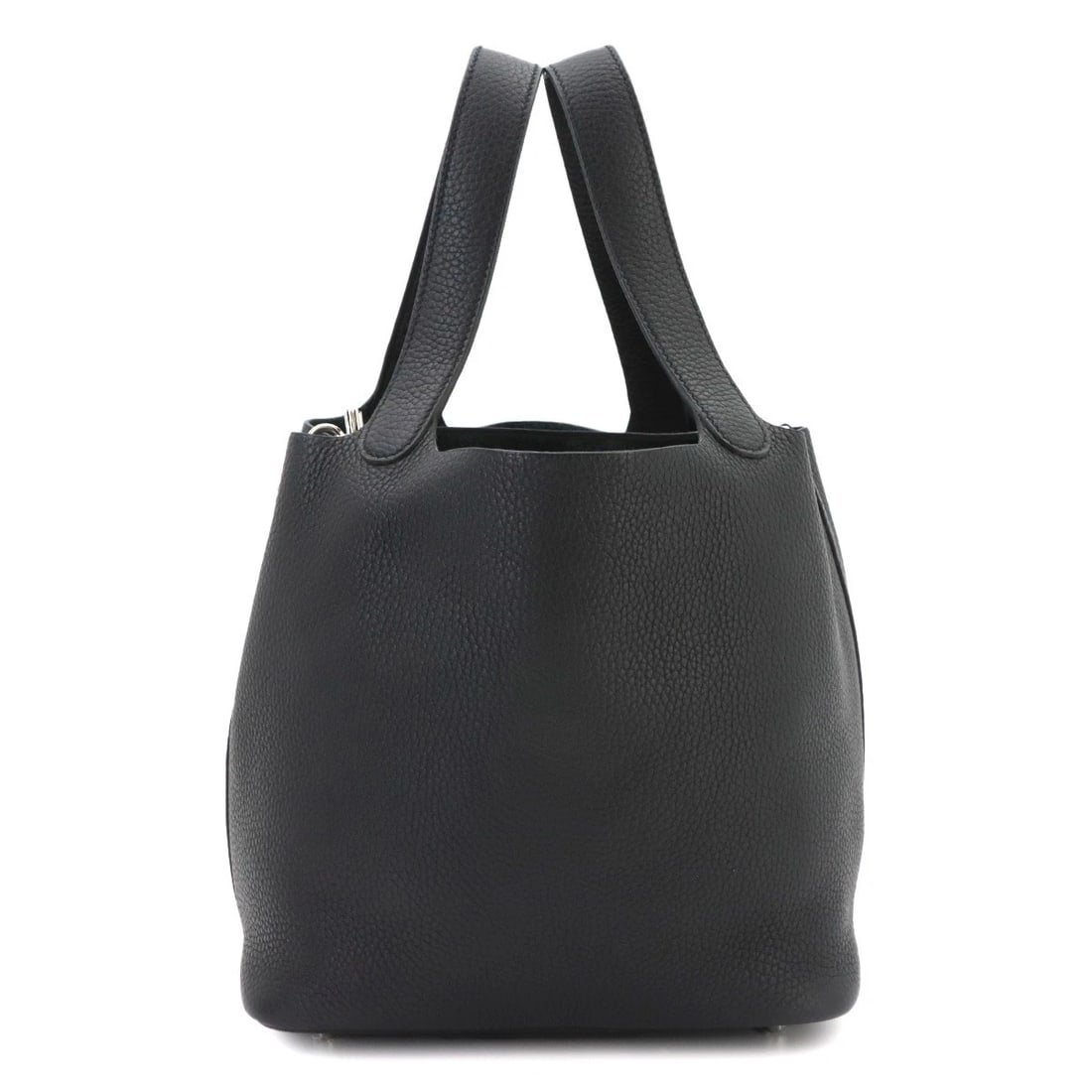 HERMES PICOTIN LOCK MM HAND BAG TAURILLON CLEMENCE: HERMES Picotin Lock MM Hand Bag Taurillon Clemence Brand: HERMES Type/Style: Hand Bag Material: Taurillon Clemence Color: Black Size: W 8.66 inch, H 8.46 inch, D 6.89 inch Accessories: None