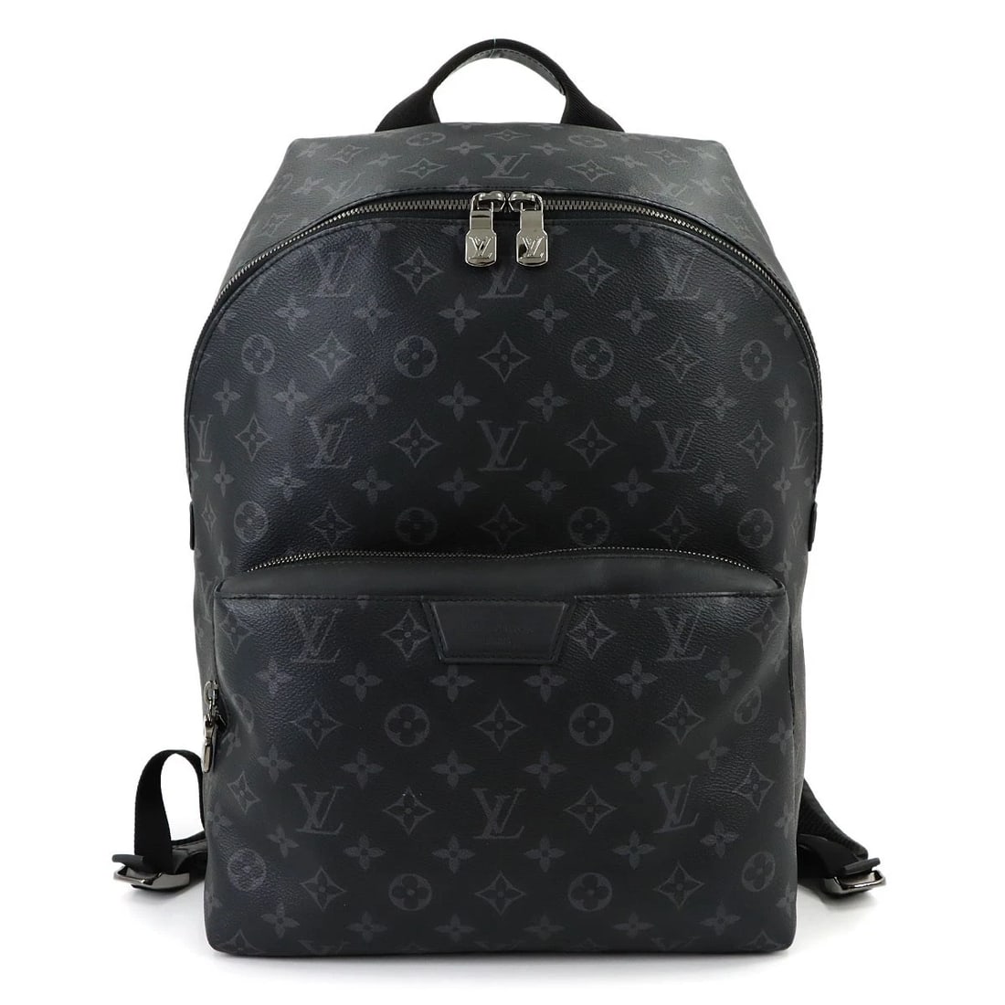 LOUIS VUITTON MONOGRAM ECLIPSE DISCOVERY BACKPACK: LOUIS VUITTON Monogram Eclipse Discovery Backpack Brand: LOUIS VUITTON Type/Style: Backpack Material: Monogram Eclipse Canvas Color: Monogram Eclipse Size: W 11.22 inch, H 14.57 inch, D 6.10 inch