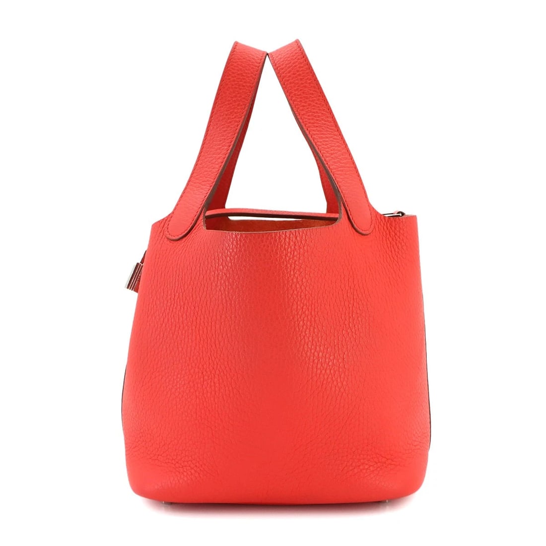 HERMES PICOTIN LOCK PM HAND BAG TAURILLON CLEMENCE: HERMES Picotin Lock PM Hand Bag Taurillon Clemence Brand: HERMES Type/Style: Hand Bag Material: Taurillon Clemence Color: Rose Jaipur Size: W 7.09 inch, H 7.48 inch, D 5.12 inch Accessories: None