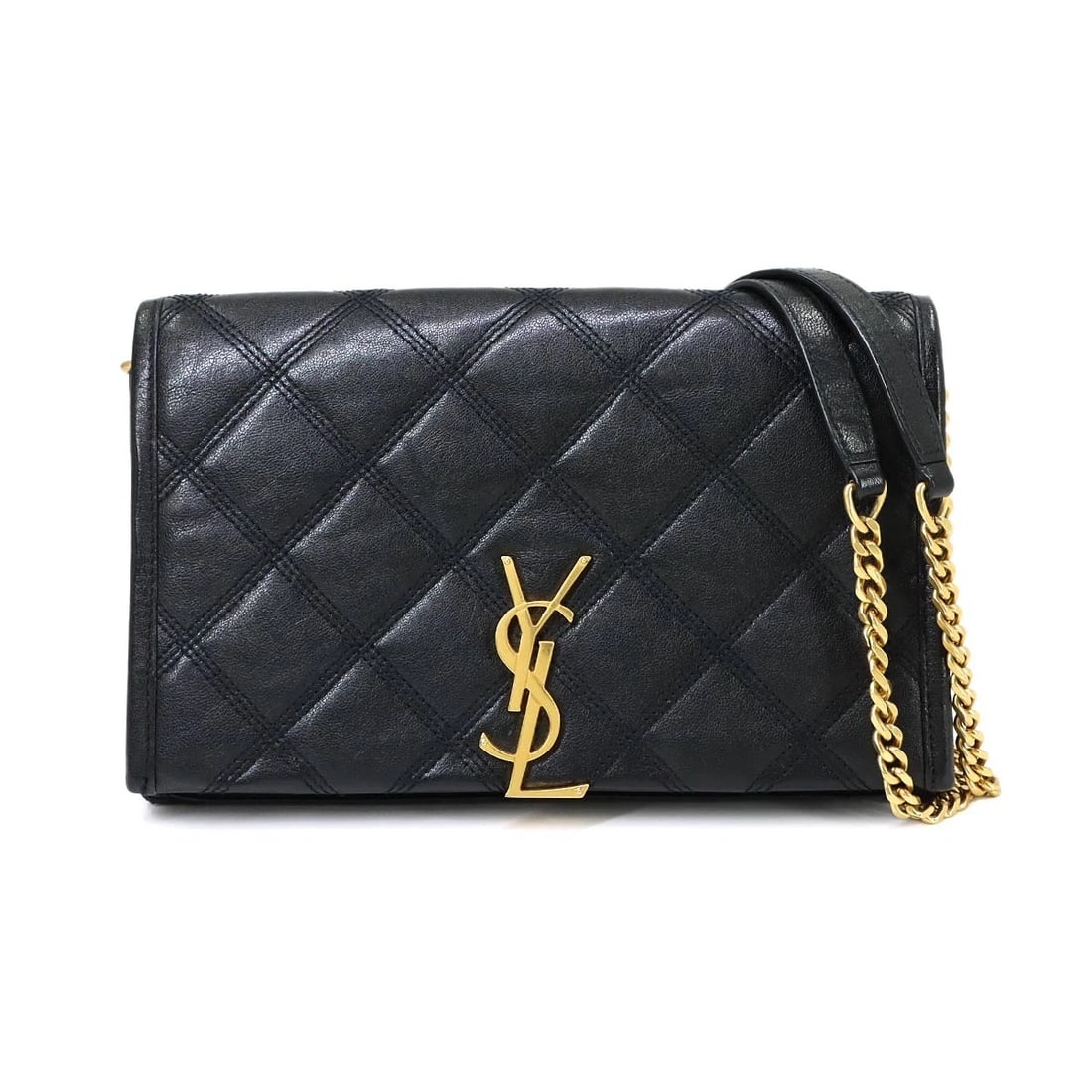 SAINT LAURENT BECKY CHAIN WALLET LEATHER BLACK: SAINT LAURENT Becky Chain Wallet Leather Black Brand: SAINT LAURENT Type/Style: Chain Wallet Material: Leather Color: Black Size: W 8.86 inch, H 5.51 inch, D 1.18 inch Accessories: None Accessories