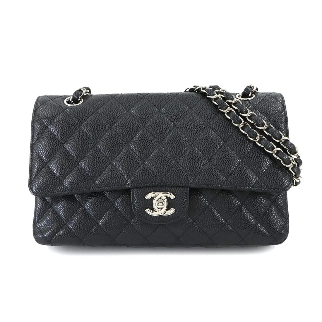 CHANEL MATELASSE 25 CHAIN SHOULDER BAG LEATHER BLACK: CHANEL Matelasse 25 Chain Shoulder Bag Leather Black Brand: CHANEL Type/Style: Shoulder Bag Material: Leather Color: Black Size: W 10.04 inch, H 5.91 inch, D 2.56 inch Accessories: None Ac