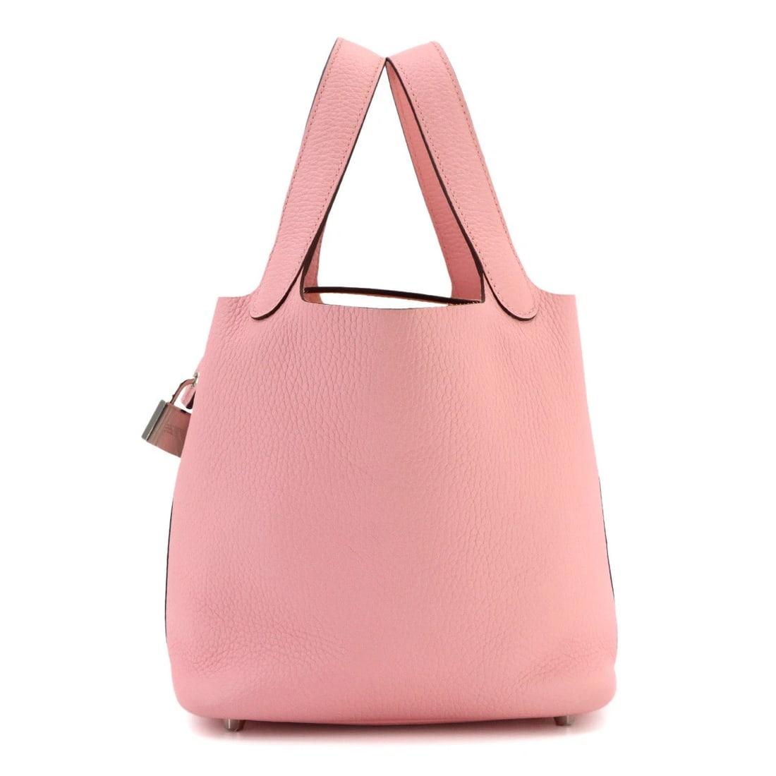 HERMES PICOTIN LOCK PM HAND BAG TAURILLON CLEMENCE: HERMES Picotin Lock PM Hand Bag Taurillon Clemence Brand: HERMES Type/Style: Hand Bag Material: Taurillon Clemence Color: Rose Sakura Size: W 7.28 inch, H 7.28 inch, D 5.31 inch Accessories: None