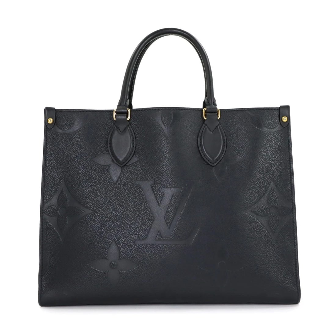 LOUIS VUITTON MONOGRAM EMPREINTE MM TOTE SHOULDER BAG: LOUIS VUITTON Monogram Empreinte MM Tote Shoulder Bag Brand: LOUIS VUITTON Type/Style: Tote Bag / Shoulder Bag Material: Monogram Empreinte Leather Color: Noir Size: W 13.39 inch, H 10.24 inch, D 5.91