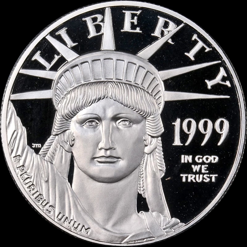 1999-W PLATINUM AMERICAN EAGLE $100 (1 of 2)