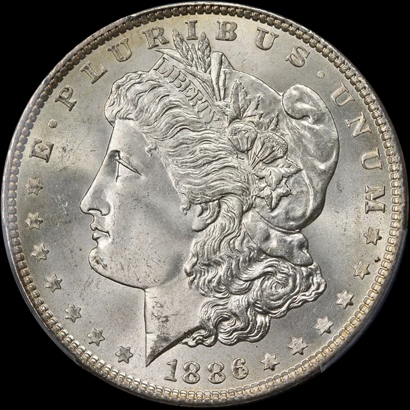 1886-P MORGAN SILVER DOLLAR (1 of 2)