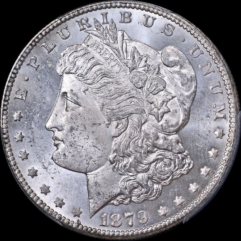 1879-S MORGAN SILVER DOLLAR: 1879-S Morgan Silver Dollar Year: 1879 Fineness: 0.9 Composition: Silver Denomination: None Country of Origin: United States Accessories: None Accessories Notice: When purchasing pre-owned goods,