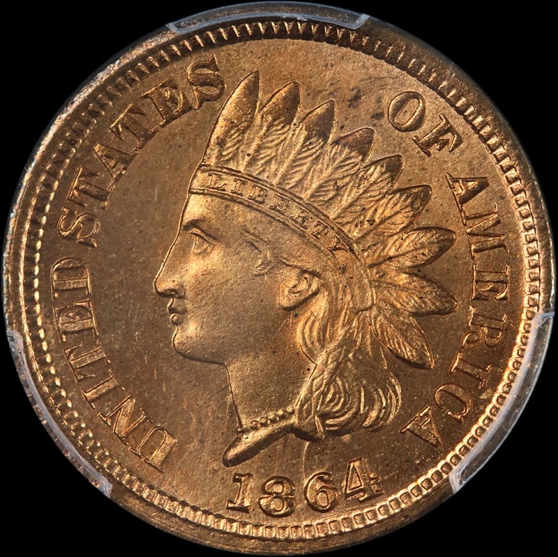 1864 INDIAN CENT BRONZE (1 of 2)