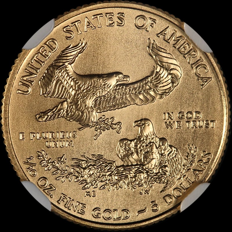 2009 GOLD AMERICAN EAGLE $5 - 2