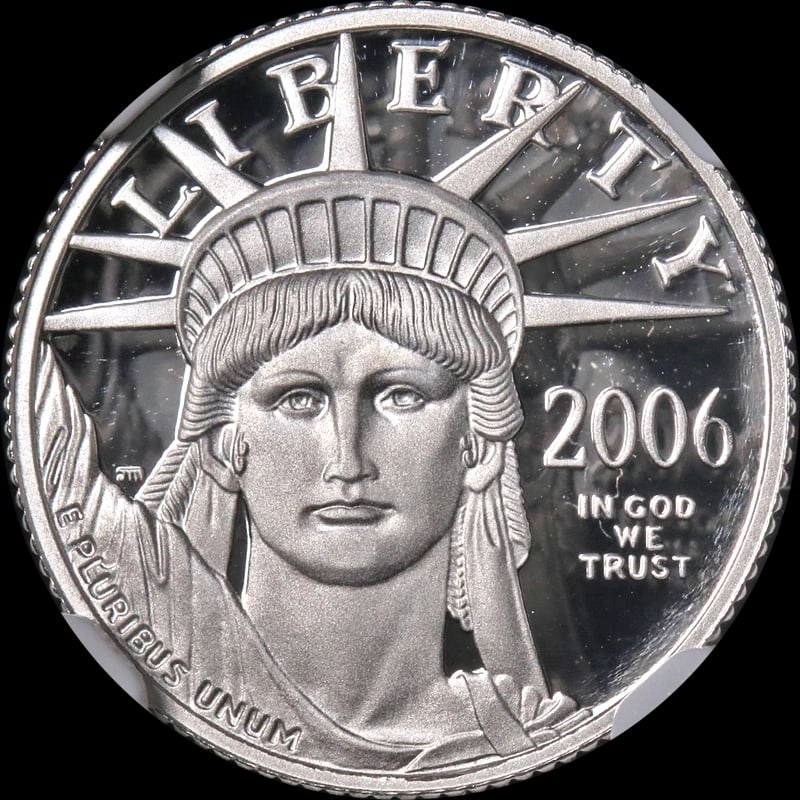 2006-W PLATINUM AMERICAN EAGLE $10: 2006-W Platinum American Eagle $10 Year: 2006 Fineness: 0.9995 Composition: Platinum Denomination: $10 Country of Origin: United States Accessories: None Accessories Notice: When purchasin