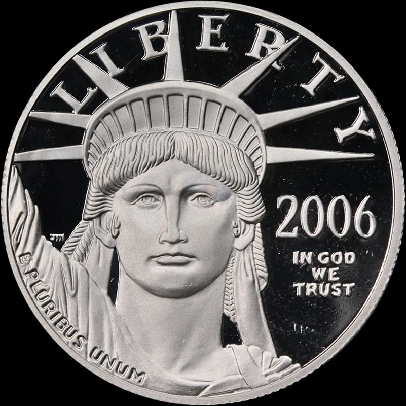 2006-W PLATINUM AMERICAN EAGLE $100: 2006-W Platinum American Eagle $100 Year: 2006 Fineness: 0.9995 Composition: Platinum Denomination: $100 Country of Origin: United States Accessories: None Accessories Notice: When purchasing