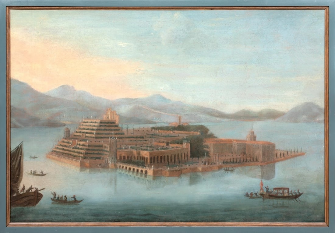 VIEW OF ISOLA BELLA, LAKE MAGGIORE OIL PAINTING (1 of 10)