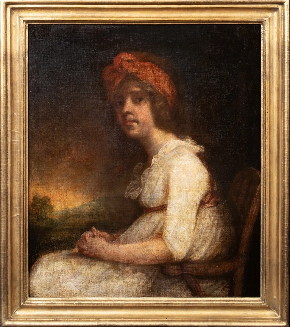 PORTRAIT OF MRS ROBERT E SMYTH OIL PAINTING (1 of 10)