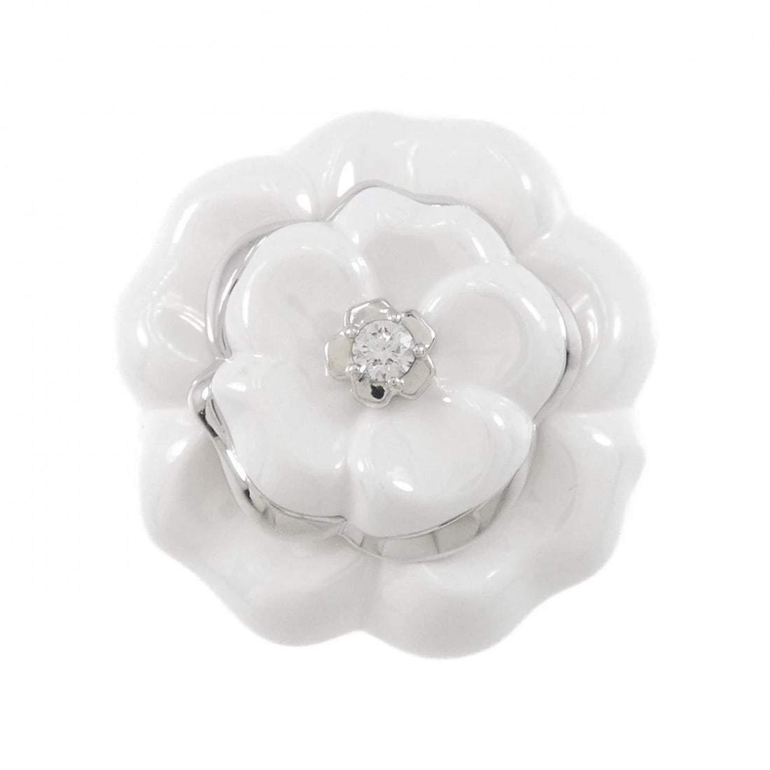 CHANEL CAMELLIA LARGE RING - 2