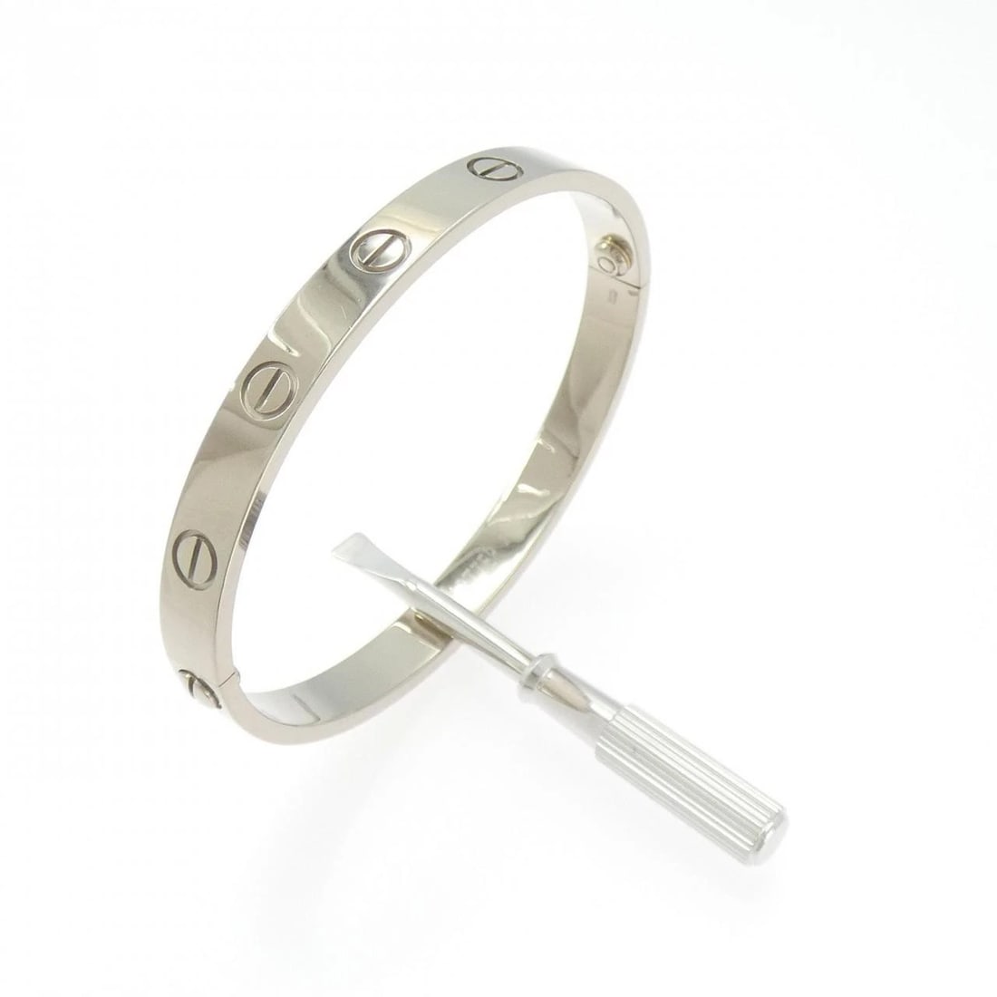 CARTIER LOVE BRACELET: Cartier Love Bracelet Brand: CARTIER Type/Style: Cartier Bracelets Material: 750 white gold Color: none Size: Max width approx.: 6.1mm Size 15.5cm(16) Accessories: None Accessories Notice: When