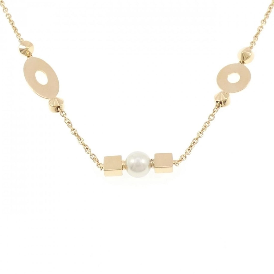 BVLGARI LUCIA NECKLACE: Bvlgari Lucia Necklace Brand: BVLGARI Type/Style: Bulgari Necklace Material: 750 yellow gold, Main Stone/Creation Akoya Pearl Color: yellow gold Size: Max width approx.: 9.7mm Chain maximum width