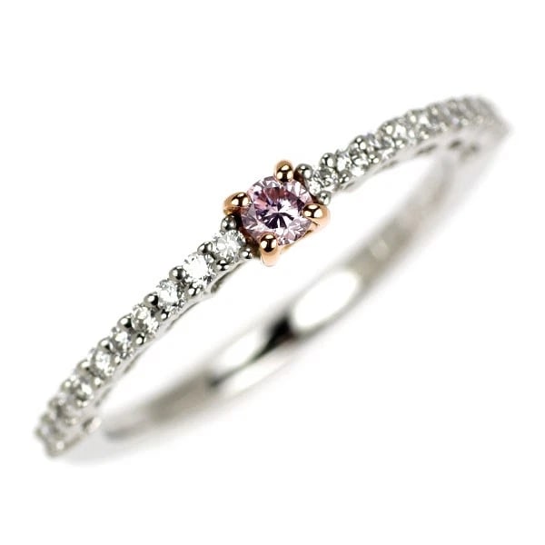 PT950/K18PG NATURAL PINK DIAMOND RING: PT950/K18pg natural pink diamond ring Brand: None Type/Style: ring Material: PT950/K18pg Color: None Size: 5.25 US Accessories: None Accessories Notice: When purchasing pre-owned goods, please refer