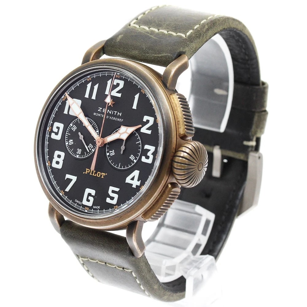 ZENITH PILOT TYPE CHRONOGRAPH AUTOMATIC WATCH - 2