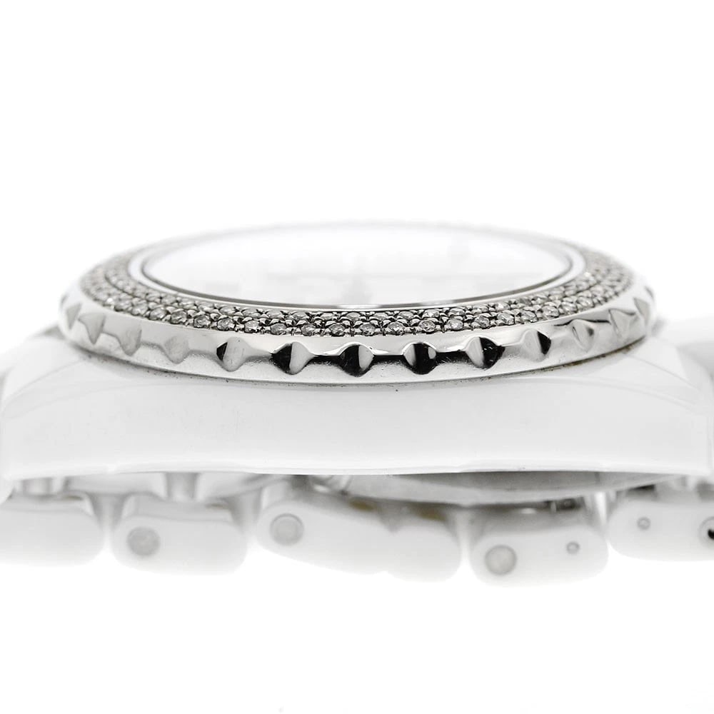 CHANEL J12 DIAMOND BEZEL WHITE CERAMIC AUTOMATIC WATCH - 5
