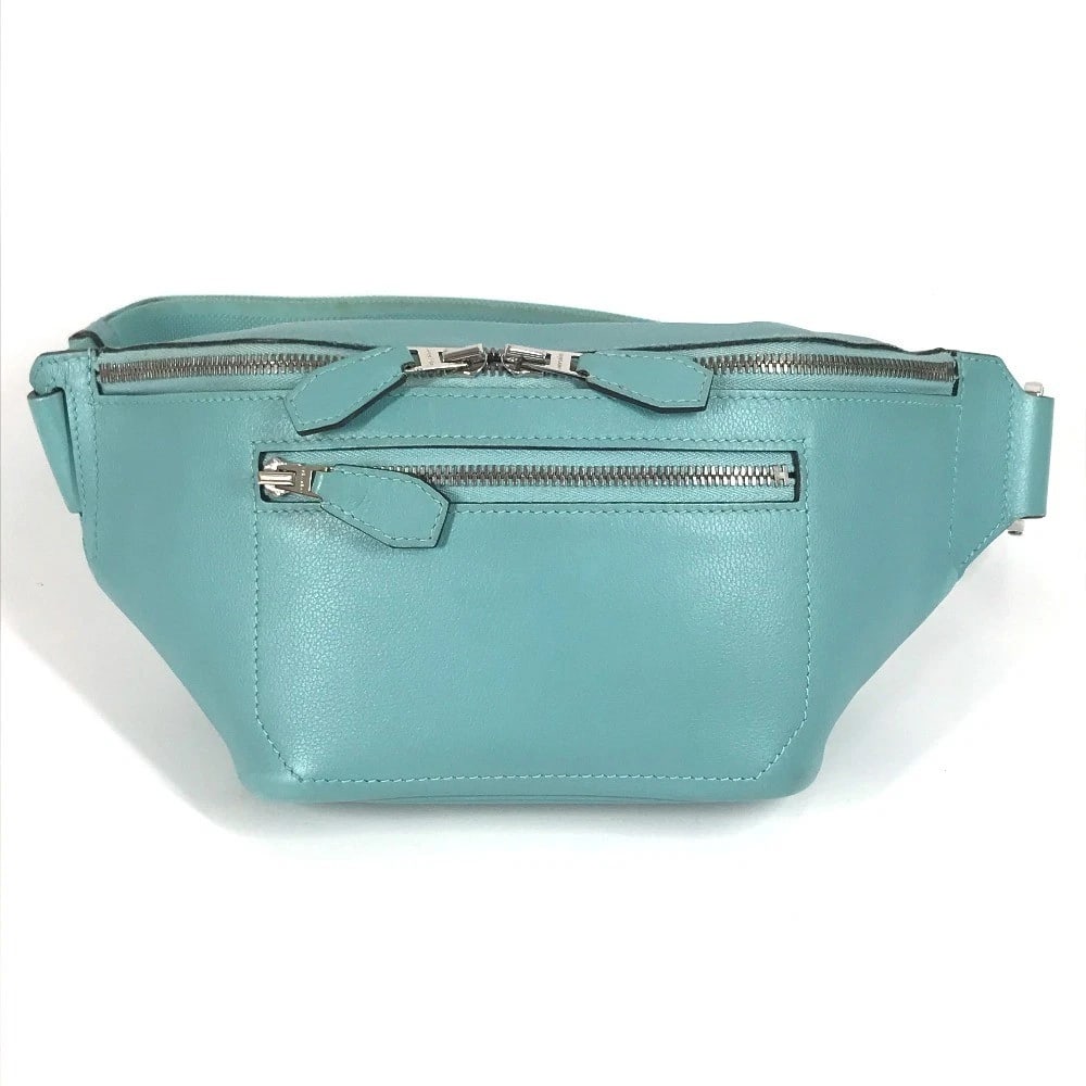 HERMES SHOULDER BAG CITY SLIDE CROSS PM WAIST POUCH BAG: HERMES Shoulder Bag City slide cross PM Waist Pouch Bag Brand: HERMES Type/Style: body bag Material: Evercolor Color: blue Size: W10.8?H5.1?D2.6inch / W27.5cm?H13cm?D6.5cm Accessories: None