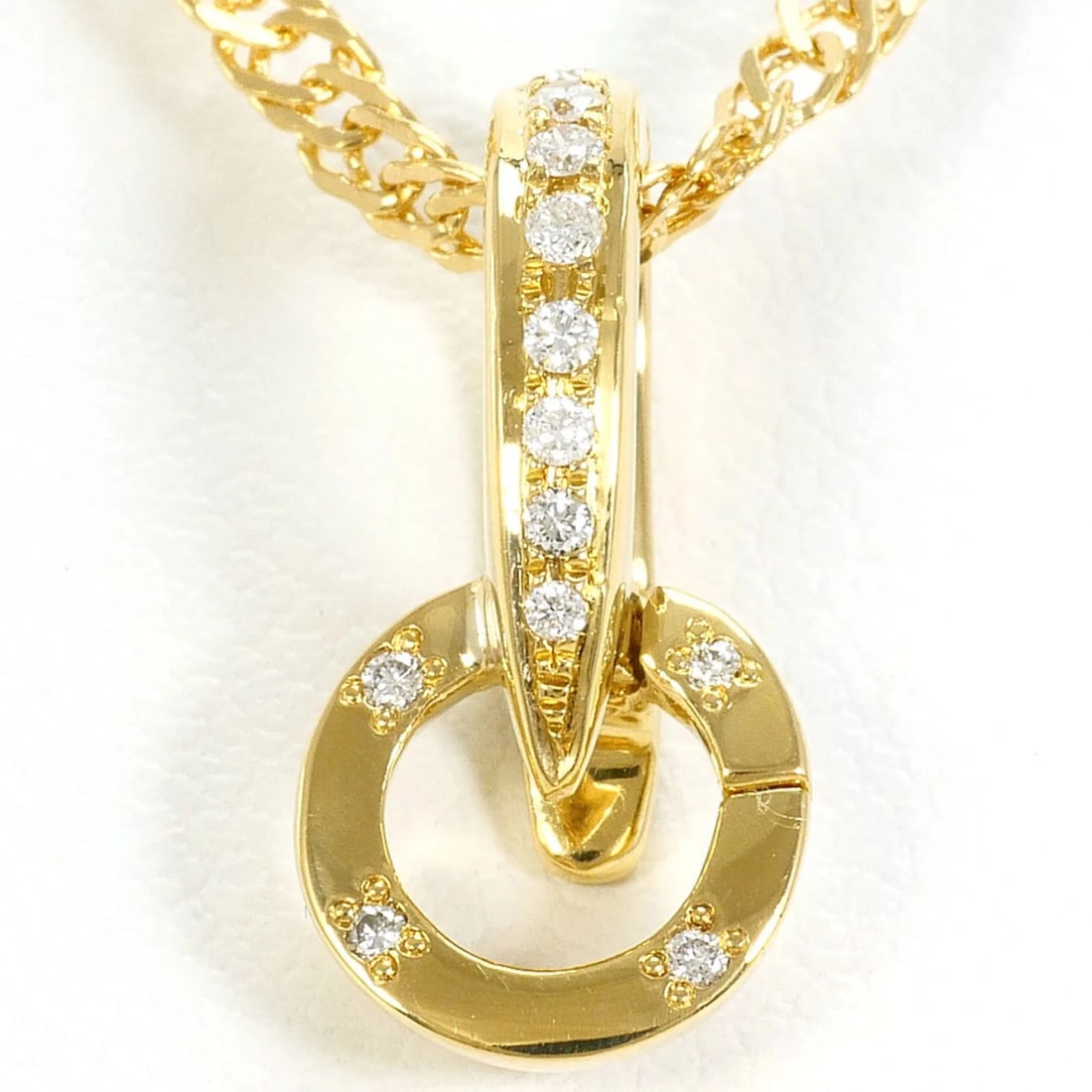 18K YELLOW GOLD NECKLACE DIAMOND (1 of 2)