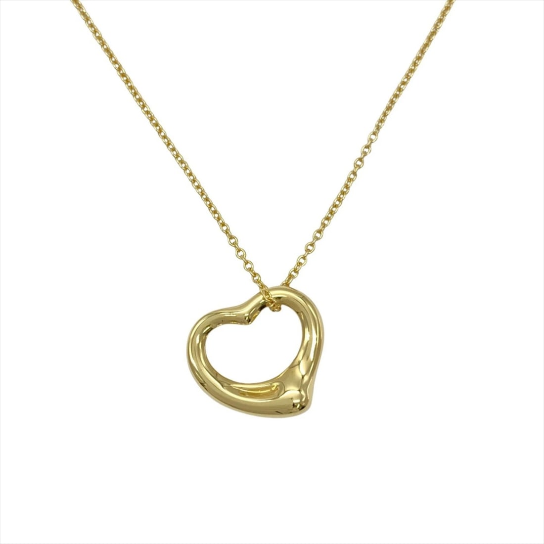 TIFFANY & CO. OPEN HEART NECKLACE, 18K YELLOW GOLD: Tiffany & Co. Open Heart Necklace, 18K Yellow Gold Brand: Tiffany Type/Style: Necklace Material: Yellow gold (18K) Color: Yellow gold Size: Neck Circumference 41.5 cm / 16.33'' Pendant Size 15mm x