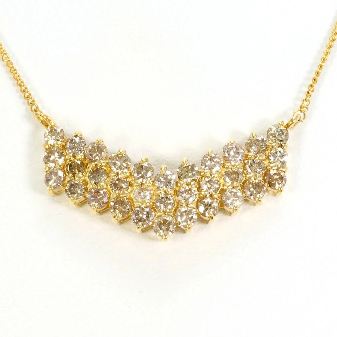 18K YELLOW GOLD NECKLACE DIAMOND (1 of 3)